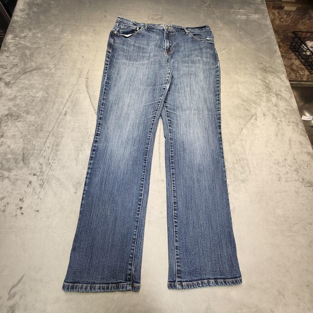 Levi's 505 Jeans Womens 32 Blue Medium Wash Straight Denim Pockets Stretch